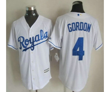 Kansas City Royals #4 Alex Gordon 2015 White Jersey