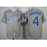 Kansas City Royals #4 Alex Gordon Gray Jersey