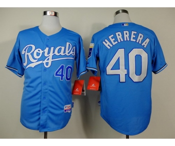 Kansas City Royals #40 Kelvin Herrera Light Blue Jersey