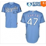 Kansas City Royals #47 Johnny Cueto Alternate Light Blue MLB Cool Base Jersey