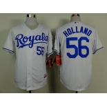 Kansas City Royals #56 Greg Holland White Jersey