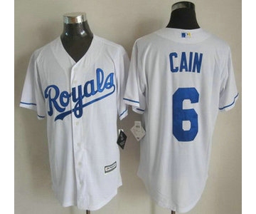 Kansas City Royals #6 Lorenzo Cain 2015 White Jersey