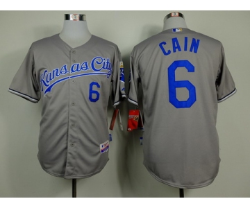 Kansas City Royals #6 Lorenzo Cain Gray Jersey