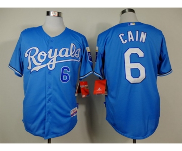 Kansas City Royals #6 Lorenzo Cain Light Blue Jersey