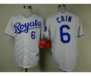 Kansas City Royals #6 Lorenzo Cain White Jersey