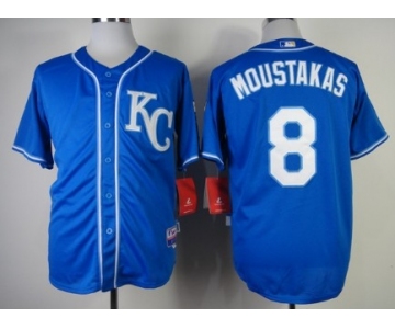 Kansas City Royals #8 Mike Moustakas 2014 Blue Jersey