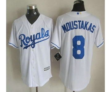 Kansas City Royals #8 Mike Moustakas 2015 White Jersey