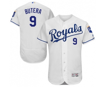 Kansas City Royals #9 Drew Butera White Flexbase Authentic Collection Stitched Baseball Jersey