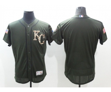 Men Kansas City Royals Blank Green Camo Elite 2022 MLB Jersey