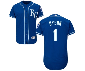 Men's Kansas City Royals #1 Jarrod Dyson Majestic Royal Blue 2016 Flexbase Authentic Collection Jersey