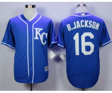 Men's Kansas City Royals #16 B.Jackson Blue New Cool Base Jersey