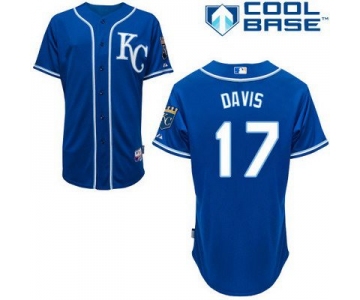 Men's Kansas City Royals #17 Wade Davis 2014 Blue Jersey