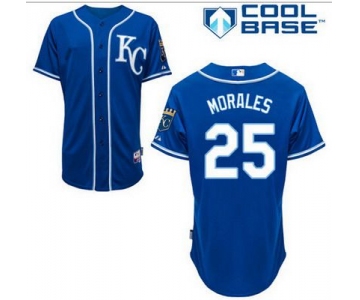 Men's Kansas City Royals #25 Kendrys Morales 2014 Blue Jersey