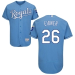 Men's Kansas City Royals #26 Brett Eibner Majestic Light Blue 2016 Flexbase Authentic Collection Jersey