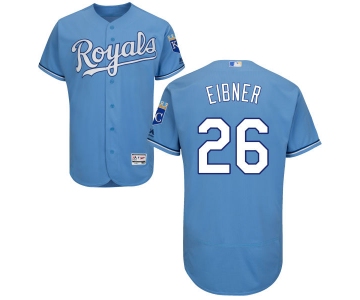 Men's Kansas City Royals #26 Brett Eibner Majestic Light Blue 2016 Flexbase Authentic Collection Jersey