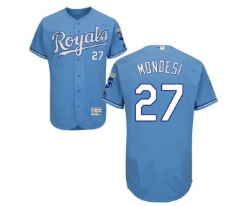 Men's Kansas City Royals #27 Raul A. Mondesi Light Blue Stitched MLB Majestic Cool Base Jersey