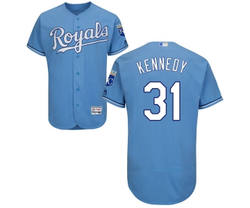 Men's Kansas City Royals #31 Ian Kennedy Majestic Light Blue 2016 Flexbase Authentic Collection Jersey