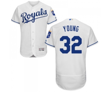 Men's Kansas City Royals #32 Chris Young Majestic White 2016 2016 Flexbase Authentic Collection Jersey