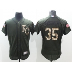 Men's Kansas City Royals #35 Eric Hosmer Green Salute to Service 2016 Flexbase Majestic Baseball Jersey