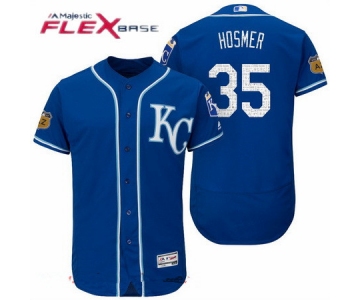 Men's Kansas City Royals #35 Eric Hosmer Royal Blue 2017 Spring Training Stitched MLB Majestic Flex Base Jersey