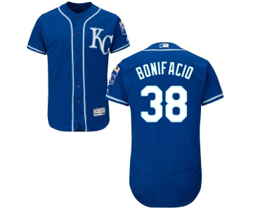 Men's Kansas City Royals #38 Jorge Bonifacio Majestic Royal Blue 2016 Flexbase Authentic Collection Jersey