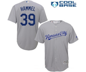 Men's Kansas City Royals #39 Jason Hammel Gray Road Stitched MLB Majestic Cool Base Jersey