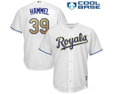 Men's Kansas City Royals #39 Jason Hammel White Home Stitched MLB Majestic 2017 Cool Base Jersey