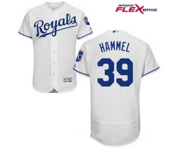 Men's Kansas City Royals #39 Jason Hammel White Home Stitched MLB Majestic Flex Base Jersey