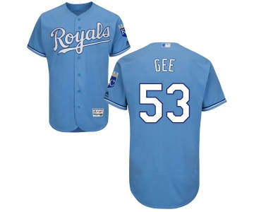 Men's Kansas City Royals #53 Dillon Gee Majestic Light Blue 2016 Flexbase Authentic Collection Jersey