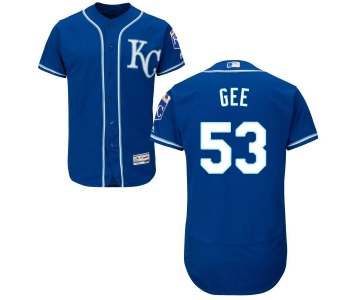 Men's Kansas City Royals #53 Dillon Gee Majestic Royal Blue 2016 Flexbase Authentic Collection Jersey