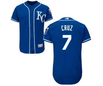 Men's Kansas City Royals #7 Tony Cruz Majestic Royal Blue 2016 Flexbase Authentic Collection Jersey