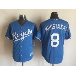 Men's Kansas City Royals #8 Mike Moustakas Alternate Light Blue 2015 MLB Cool Base Jersey