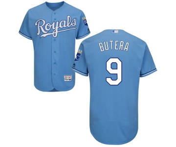 Men's Kansas City Royals #9 Drew Butera Majestic Light Blue 2016 Flexbase Authentic Collection Jersey