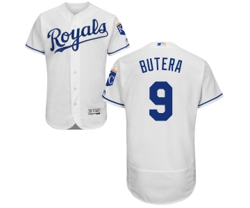 Men's Kansas City Royals #9 Drew Butera Majestic White 2016 Flexbase Authentic Collection Jersey