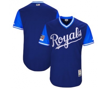 Men's Kansas City Royals Blank Majestic Royal 2018 Players' Weekend Authentic Team Jersey