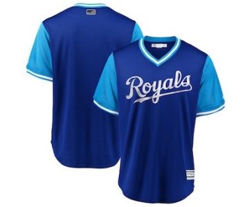 Men's Kansas City Royals Blank Majestic Royal 2018 Players' Weekend Team Jersey