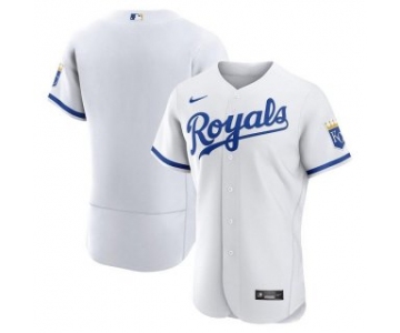 Men's Kansas City Royals Blank White Flex Base Stitched Jersey