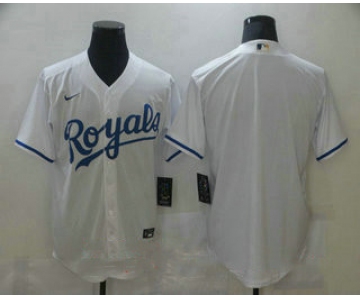 Men's Kansas City Royals Blank White Stitched MLB Cool Base Nike Jersey