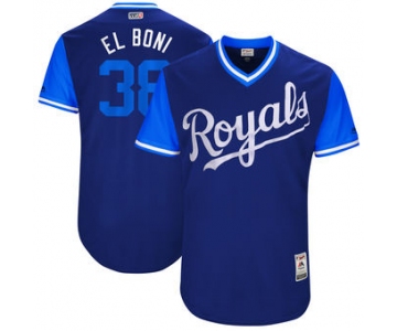 Men's Kansas City Royals Jorge Bonifacio El Boni Majestic Royal 2017 Players Weekend Authentic Jersey