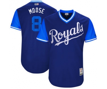 Men's Kansas City Royals Mike Moustakas Moose Majestic Royal 2017 Players Weekend Authentic Jersey