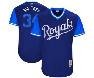 Men's Kansas City Royals Trevor Cahill Big Trev Majestic Royal 2017 Players Weekend Authentic Jersey