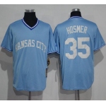 Royals #35 Eric Hosmer Light Blue Cooperstown Stitched MLB Jersey