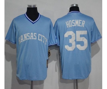 Royals #35 Eric Hosmer Light Blue Cooperstown Stitched MLB Jersey