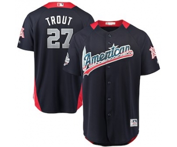 Men's American League #27 Mike Trout Majestic Navy 2018 MLB All-Star Game Home Run Derby Player Jersey