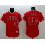 Men's LA Angels Of Anaheim #27 Mike Trout Red Flexbase 2016 MLB Player Jersey