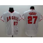 Men's LA Angels Of Anaheim #27 Mike Trout White Flexbase 2016 MLB Player Jersey