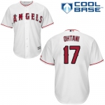 Angels #17 Shohei Ohtani White Cool Base Stitched Youth Baseball Jersey