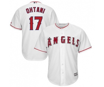 LA Angels #17 Shohei Ohtani Majestic MLB Men's Player Replica Cool Base Jersey