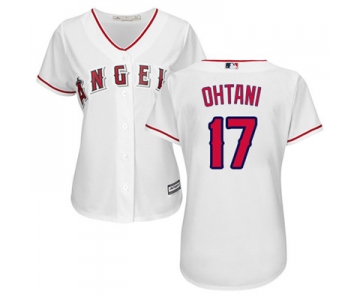 LA Angels of Anaheim #17 Shohei Ohtani White Home Women's Stitched MLB Jersey