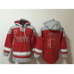 Men's Los Angeles Angels #17 Shohei Ohtani Red Ageless Must Have Lace Up Pullover Hoodie